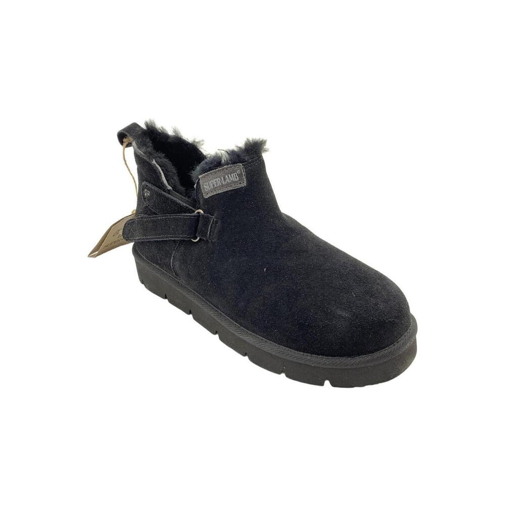 SUPERLAMB Women's Ongi Shearling Style Boots Black - Narrow